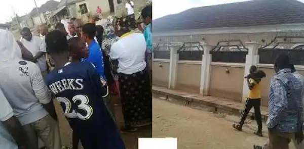 See What Angry Residents Did to a Man Who Stole a Goat in Abuja (Photos)